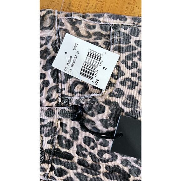 KUT FROM THE KLOTH DONNA ANKLE SKINNY LEOPARD PRINT JEANS WOMENS SIZE 2 NEW - Picture 7 of 12